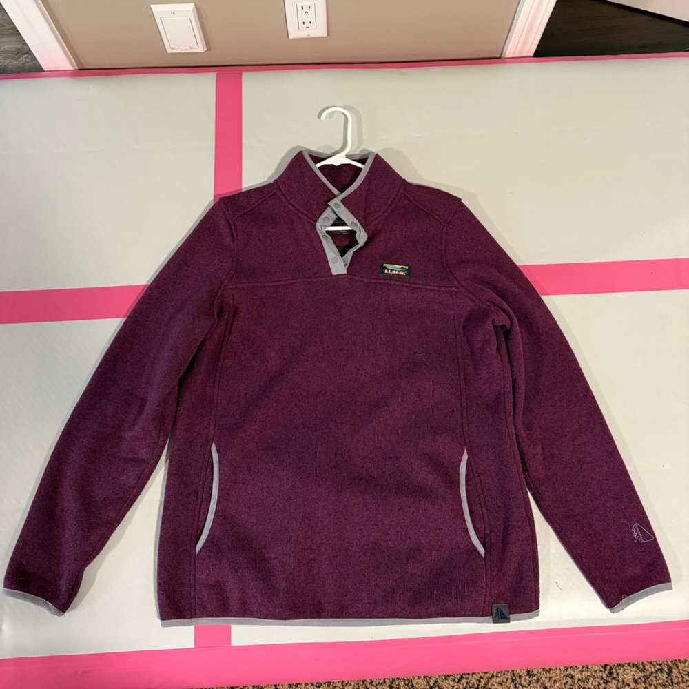 L.L. Bean Purple Sweatshirt with Gray Accents